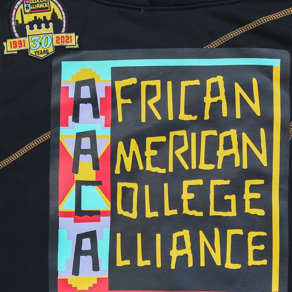 AACA 90s Style Hoodie Hip Hop Colorblock Sweatshirt HBCU Pride Gear, Black - Picture 4 of 6